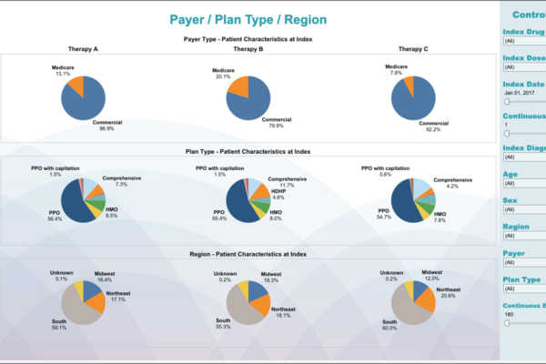 RWE Dashboard: Payer / Plan Type / Region