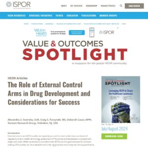 ISPOR Genesis Research Group ECA Spotlight