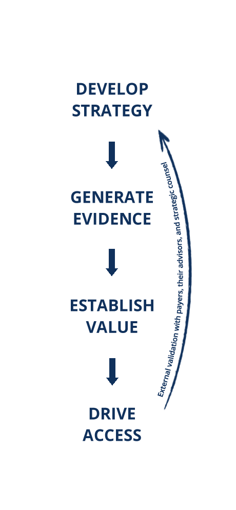 flow graphic showing our approach